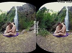 Beautiful Brunette Sierras Masturbates to Wet Climax in VR Outdoors