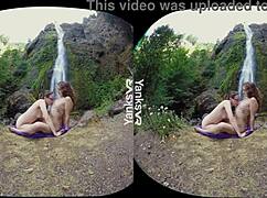Beautiful Brunette Sierras Masturbates to Wet Climax in VR Outdoors