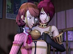 Takeba and Mitsuru explore lesbian hentai desires in steamy 3D action.