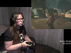 Fat BBW with tattoos and piercings rips clothes. Intense emotions in monster game fetish