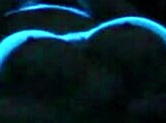 Scarlett johnson explores blacklight effects in main scene