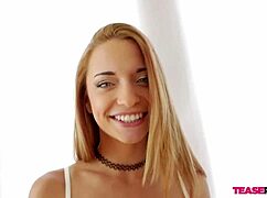 Teen sucks cockhead in pov, leading to cumshot on her