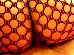 sexy girl in lingerie teases with anal blowjob