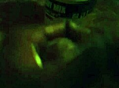 The master masturbates his cock