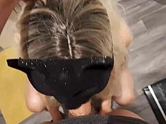 Quickie Blowjob and Sex Without Condom. Unknown Girl Bent Over in Toilet POV.