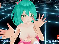 I love this cute anime girl sucking my cock passionately.