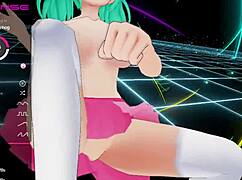 Cute hentai camgirl magicalmysticva exposes pussy while sucking dildo on web chat