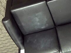 Zelda undergoes rough casting interview on the sofa with intense actions.