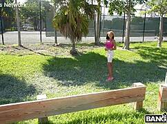 pretty fit and flexible brunette girl