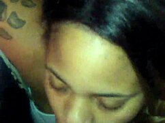 Ebony chick delivers deepthroat blowjob on monster cock!