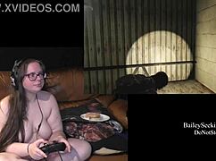 Naked Brunette Plays Game With Exposed Ass And Tits Part 3