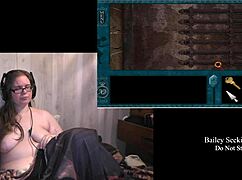 Naked brunette plays through royal tower with tattoos and piercings