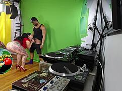 Part 5 BTS: Queen Rogue kneels for a massive BBC blowjob in a steamy encounter