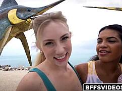 Slutty best friends may farrell mackenzie mace and stella elle partying with filthy rich at fantasy fest