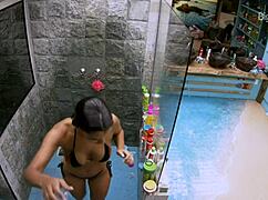 Ivy ENJOYS a RELAXING BATH in the SHOWER showing off her ASS