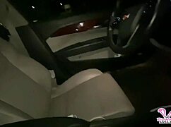 Slut gets fucked doggystyle in parking lot