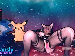 naughty bunny uses toys on pussy