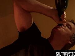 Feel the passion as hot brunette Kaia Kane sucks two dicks and gets fucked hard. Intense emotions in this threesome.