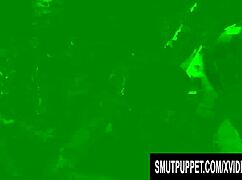 Feel the passion as hot brunette Kaia Kane sucks two dicks and gets fucked hard. Intense emotions in this threesome.