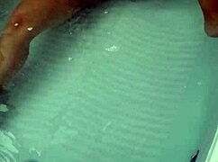 Intense masturbation in the hydro massage bathtub