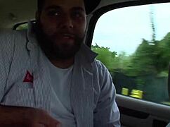 Once her body is oiled the brunette allows the big white object to stretch her interior