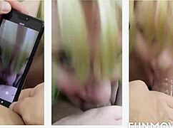 european milf undresses in nylons for striptease and orgasm