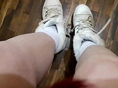 Horny Redhead Rubs Pussy To Huge Orgasm In Stockings And Lingerie