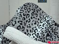 katie rides and bounces on her pervy stepbro's cock until he cums on her tits