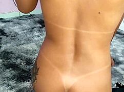 I sucked my uncle then sat on him he couldn't hold and filled my little ass with cum until it dripped 😈💦