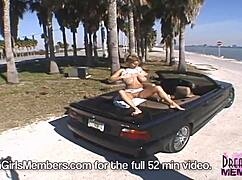 Hot Milf Mindy Stuns Drivers with a Bold Public Display