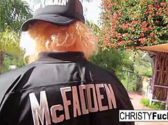 Hot Christy Mack masturbates her big tits in the shower 😍