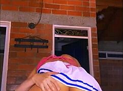 I am the boldest schoolgirl who escapped with my boyfrend for a night of passion.