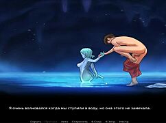 In Summertime Saga, The Teen Feels Overwhelmed By Mommy's Big Cock In This Intense Blowjob Scene.