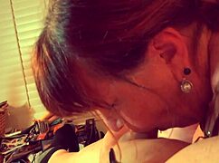 I luv suckin granny's big cock deepthroat at home