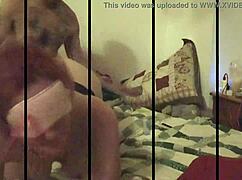 Bound and gagged couple deepthroat and cock sucking in video