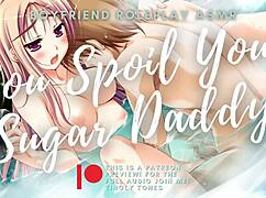 the sugar baby spoils sugar daddy asmr boyfriend roleplay male voice m4f audio only
