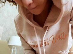 Big Tits Teen Gets Horny, Fucks in Cowgirl, Sucks Cock Crazy, Ends with Facial Cumshot.