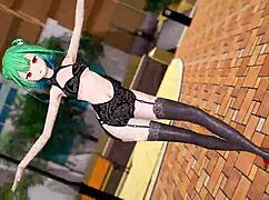 Hololive Uruha Rushia in Miniskirt MMD