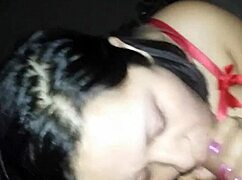 Asian beauty sucks cock intriguingly