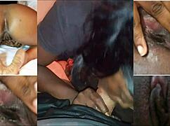 my neighbors 40 yr old ebony mom eagerly sucks my monster cock