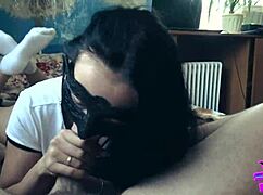 Sloppy Blowjob Session in Crowded Student Hostel