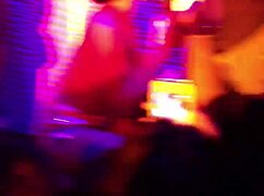 Girl rides Ciroc bottle and licks pussy on stage!