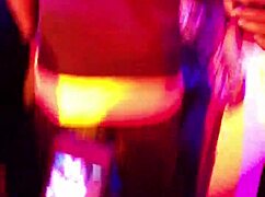 Girl rides Ciroc bottle and licks pussy on stage!