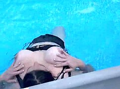 Titty Action In The Pool