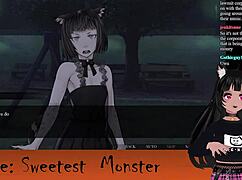 vtuber lewdneko plays sweetest monster part 4 with small tits and creampie