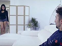 snatching stepsister's boyfriend for blowjob threesome