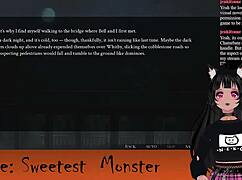 vtuber lewdneko plays sweetest monster part 4 with small tits and creampie