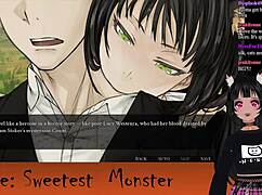 vtuber lewdneko plays sweetest monster part 4 with small tits and creampie