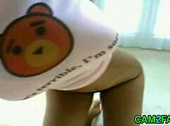 Amateur Webcam Striptease with Clothes Ripped Off