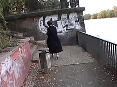 Brunette Feels Intense Pleasure In Outdoor Casting Blowjob